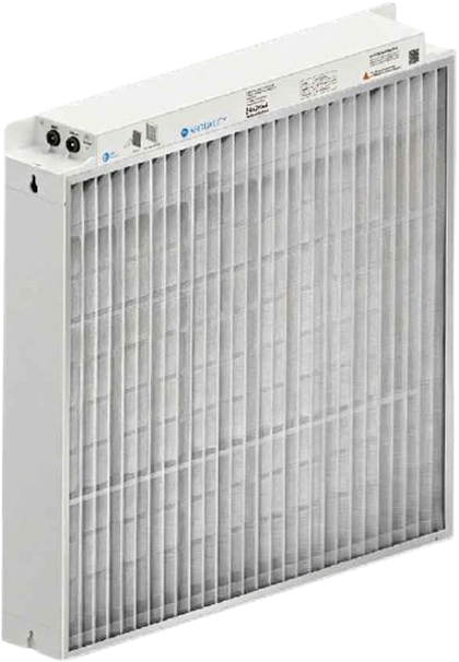 MESP mikroelektrosztatikus szűrőkazetta, sűrű lemezosztással.